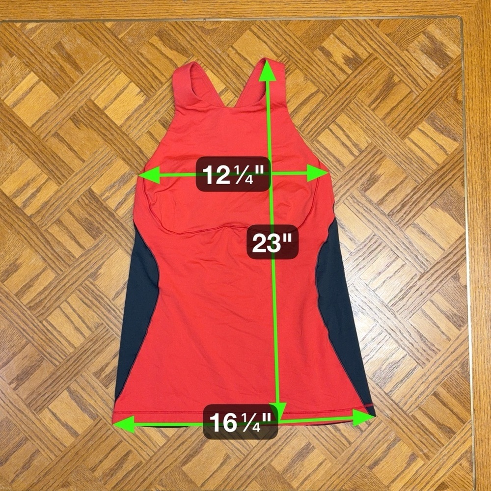 Lululemon Spin It To Win It Tank – Love Red / Deep Coal – Size 6 Built in Bra - Picture 10 of 11